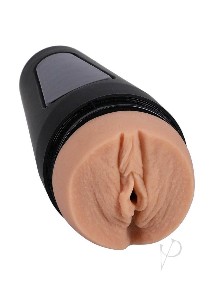 Main Squeeze Karlee Grey ULTRASKYN Pocket Pussy with squeezable grip and adjustable suction cap.