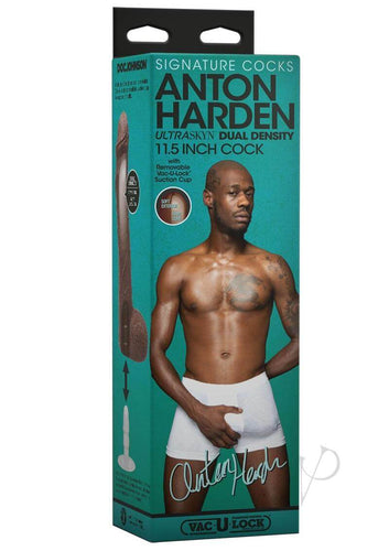 Anton Harden Signature 11.5" ULTRASKYN Cock Packaging with Removable Vac-U-Lock Suction Cup