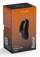 We-Vibe Bond Black wearable ring in box with orange packaging, showcasing app-controlled and innovative features for couples.