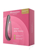 Womanizer Premium 2 Raspberry in pink box - luxurious toy with 14 intensity levels and Smart Silence feature