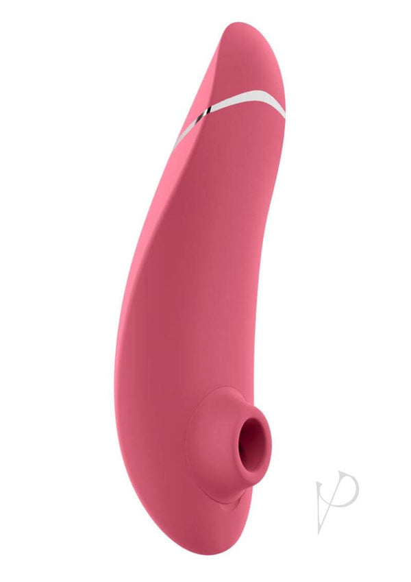 Womanizer Premium 2 Raspberry with Smart Silence and Autopilot features, offering 14 intensity levels for a luxurious experience.