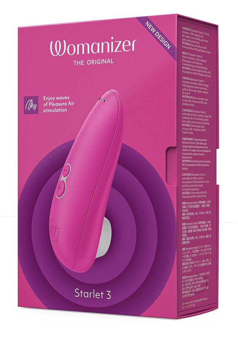 Womanizer Starlet 3 Pink in packaging - compact waterproof toy with 6 intensity levels for beginners