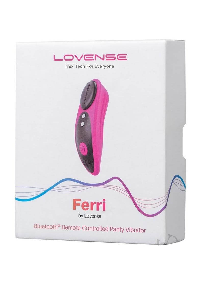 Lovense Ferri Pink/Black - Magnetic Panty Vibrator for Discreet Pleasu