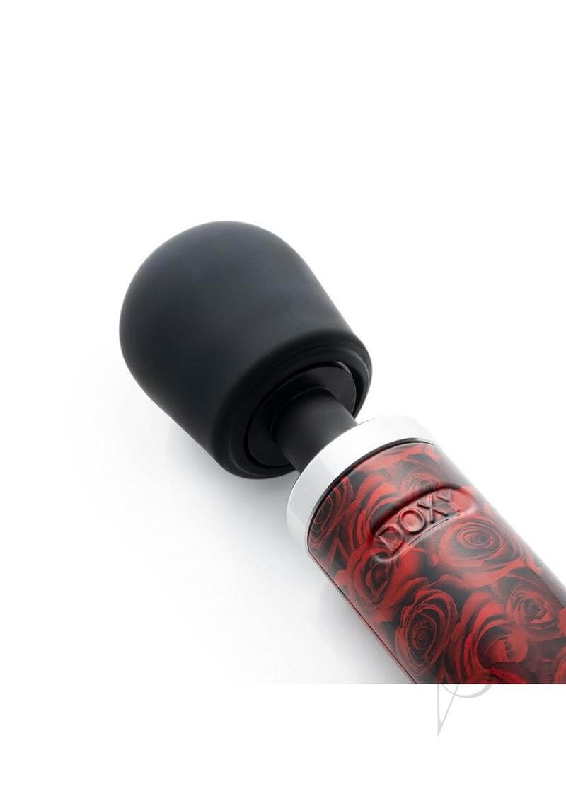 Doxy Die Cast Rose Pattern Wand Massager in luxurious keepsake box for unparalleled pleasure and elevated sensations.
