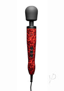 UK-made Doxy Massager with Rose pattern, versatile wand for soothing relaxation or intense pleasure, inspired by iconic neck massager.
