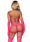 Rhinestone Garter/bikini 5pc Os Pink-1