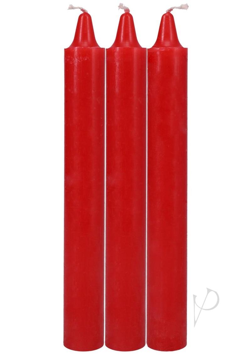 Japanese Drip Candles 3pk Red-1