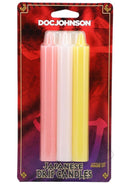 Japanese Drip Candles 3pk Pink/yell-0