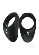 We Vibe Tease Us Bond wearable black stimulation ring set for couples.
