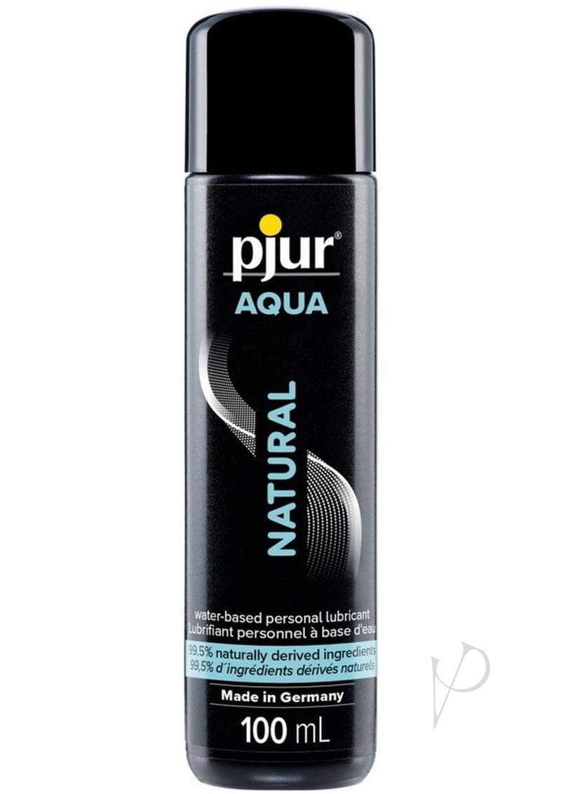 pjur AQUA NATURAL Water-Based Lubricant 100 ml bottle with 99.5% naturally derived ingredients