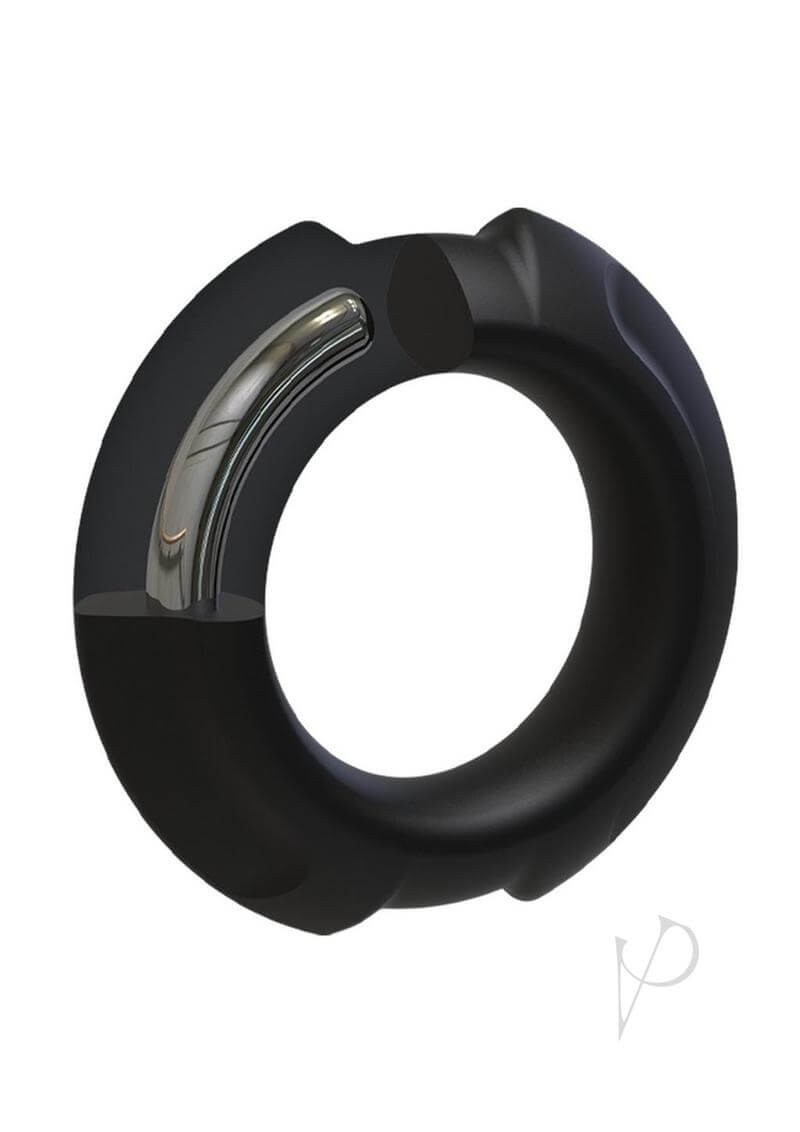 Optimale Flexisteel Cockring 35mm in black, combining stainless steel rigidity with premium silicone flexibility for ultimate pleasure.