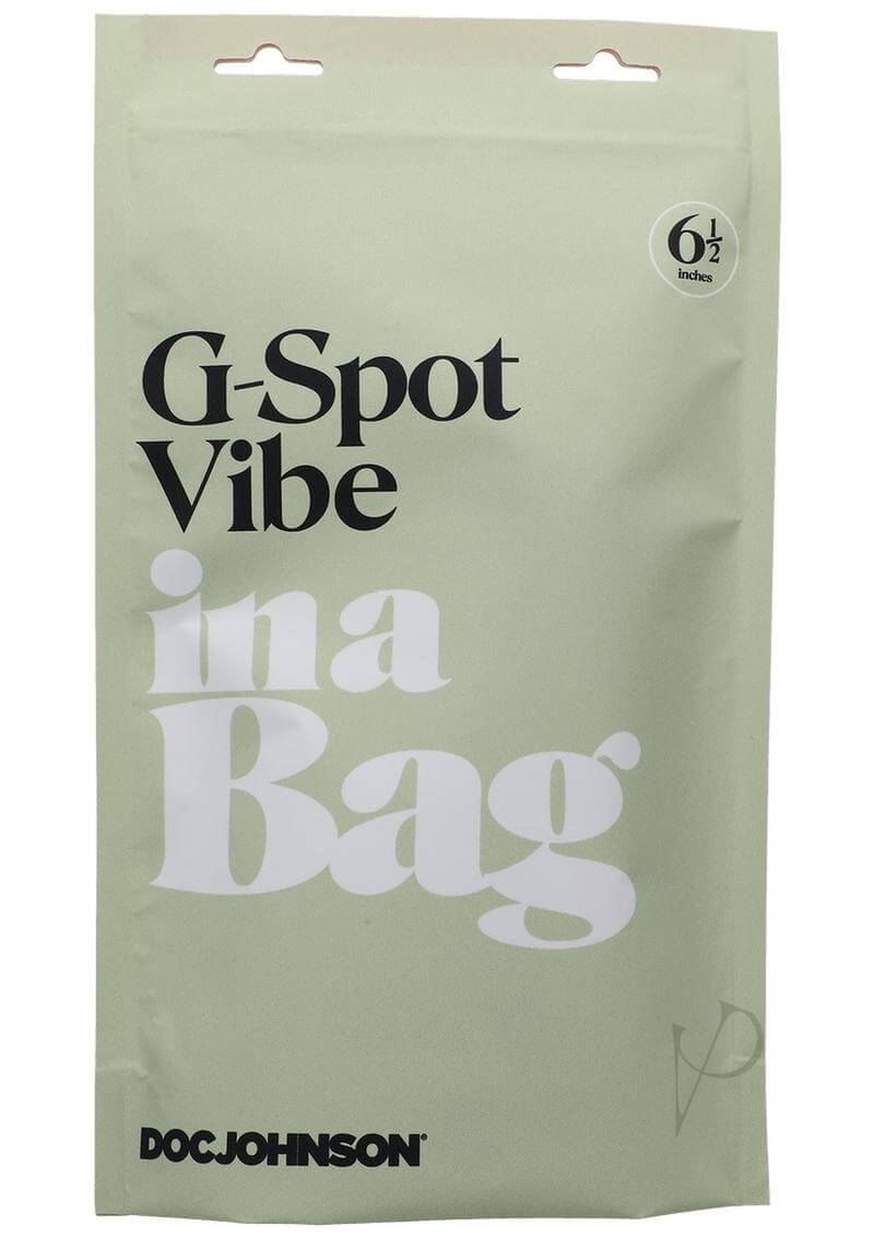 In-A-Bag G-Spot Vibrator packaging in sleek black for targeted G-spot pleasure and quiet, powerful performance