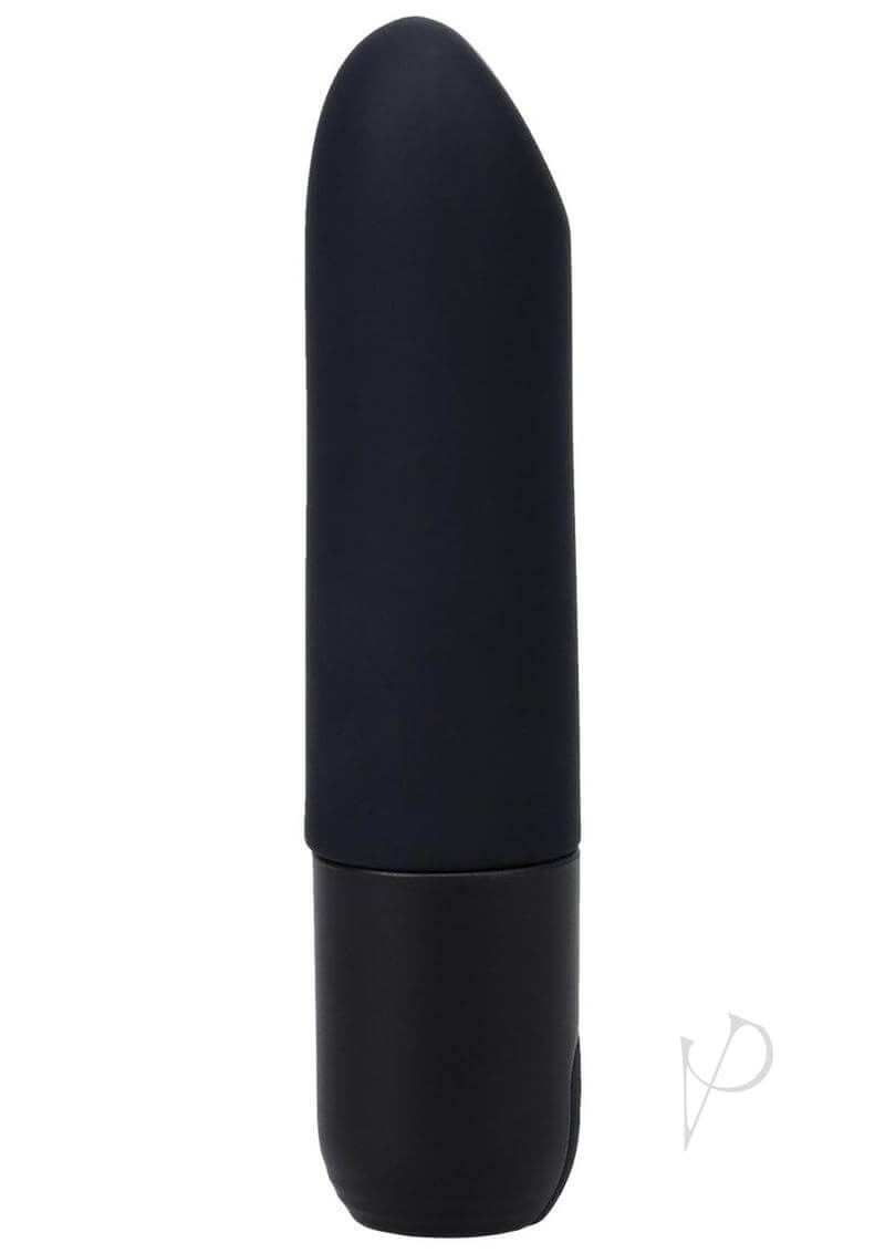Compact 10-Function Black Bullet Vibe made of body-safe silicone with USB rechargeable design