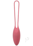 Pink silicone kegel ball with handle from "In a Bag Kegel Trainer" set for pelvic floor health