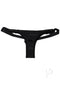 Black vegan-leather harness for discerning pleasure seekers, stylish and functional design blending luxury and comfort.
