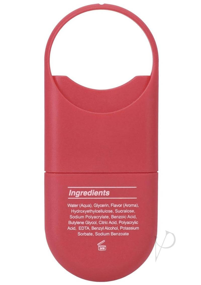 GoodHead Juicy Head Dry Mouth Spray Apple ingredient list on red container.
