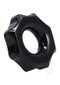 Rock Solid The Gear Black cock ring industrial shape for super hard erections