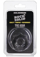 Rock Solid The Gear Clear cock ring in packaging for super-hard erections, designed for comfort, quality, and performance.
