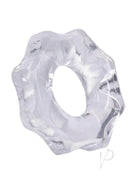 Clear TPE industrial-shaped cock ring for super-hard erections by Rock Solid The Gear Clear.