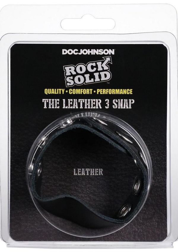 Rock Solid The Leather 5 Snap Black-0
