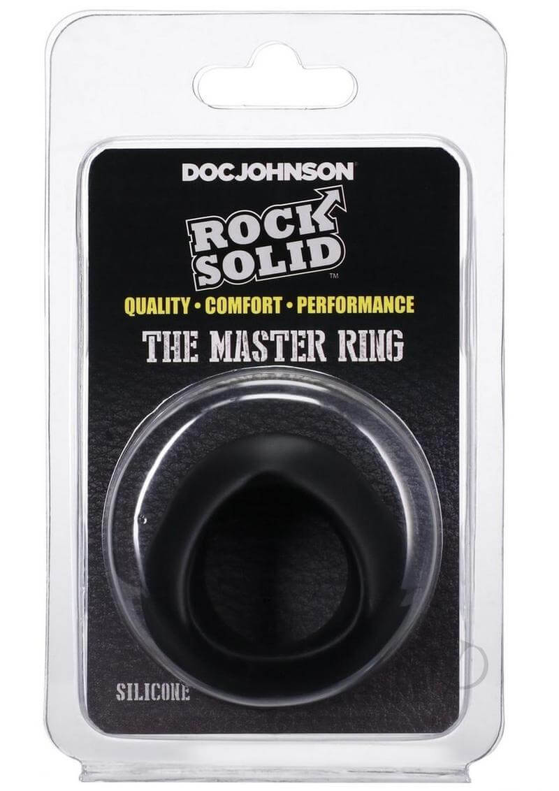 Rock Solid The Master Ring Black in Packaging - Ultimate Comfort and Pleasure Cock Ring for Enhanced Size and Thickness