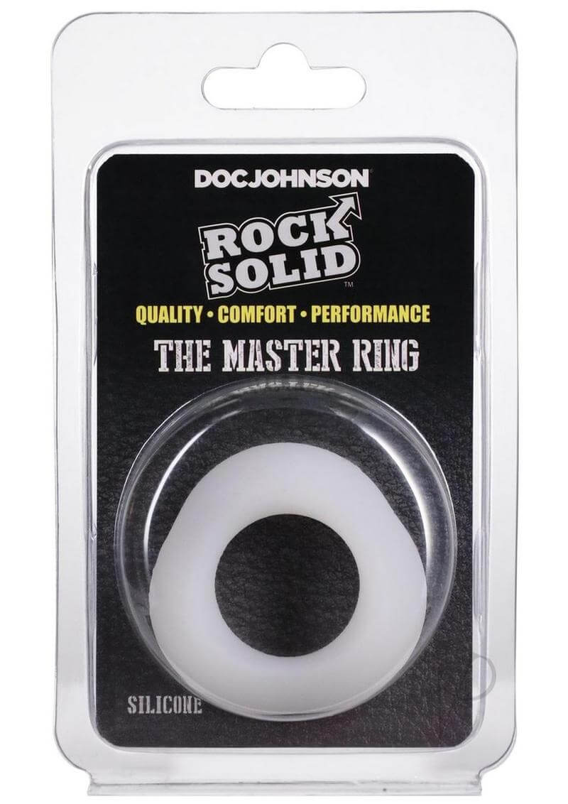 Rock Solid The Master Ring White in packaging for enhanced erections and comfort