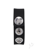 Rock Solid The Silicone 3 Snap Black Cock Ring with nickel snap options and health-grade silicone for a versatile and body-safe fit