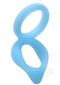 Rock Solid Dual Enhancer Blue glow-in-the-dark double ring for enhanced pleasure with clitoral tickler feature.