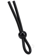 Adjustable silicone cock ring Rock Solid Lasso Single Lock Black for custom fit and enhanced performance