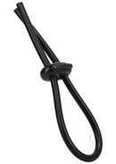 Rock Solid The Lasso Double Lock Adjustable Black Cock Ring with Secur-Lok System for enhanced comfort and pleasure.