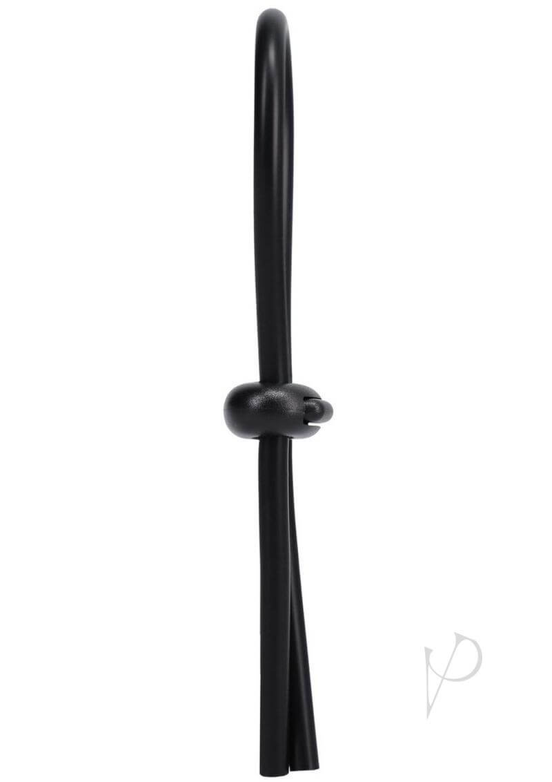Rock Solid The Lasso Double Lock Black adjustable and secure cock ring with soft silicone cord and Secur-Lok system.
