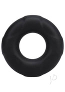 Rock Solid Lifesaver Black Silicone Cock Ring in lifebuoy shape with ultra-smooth, soft finish and durable, stretchable material