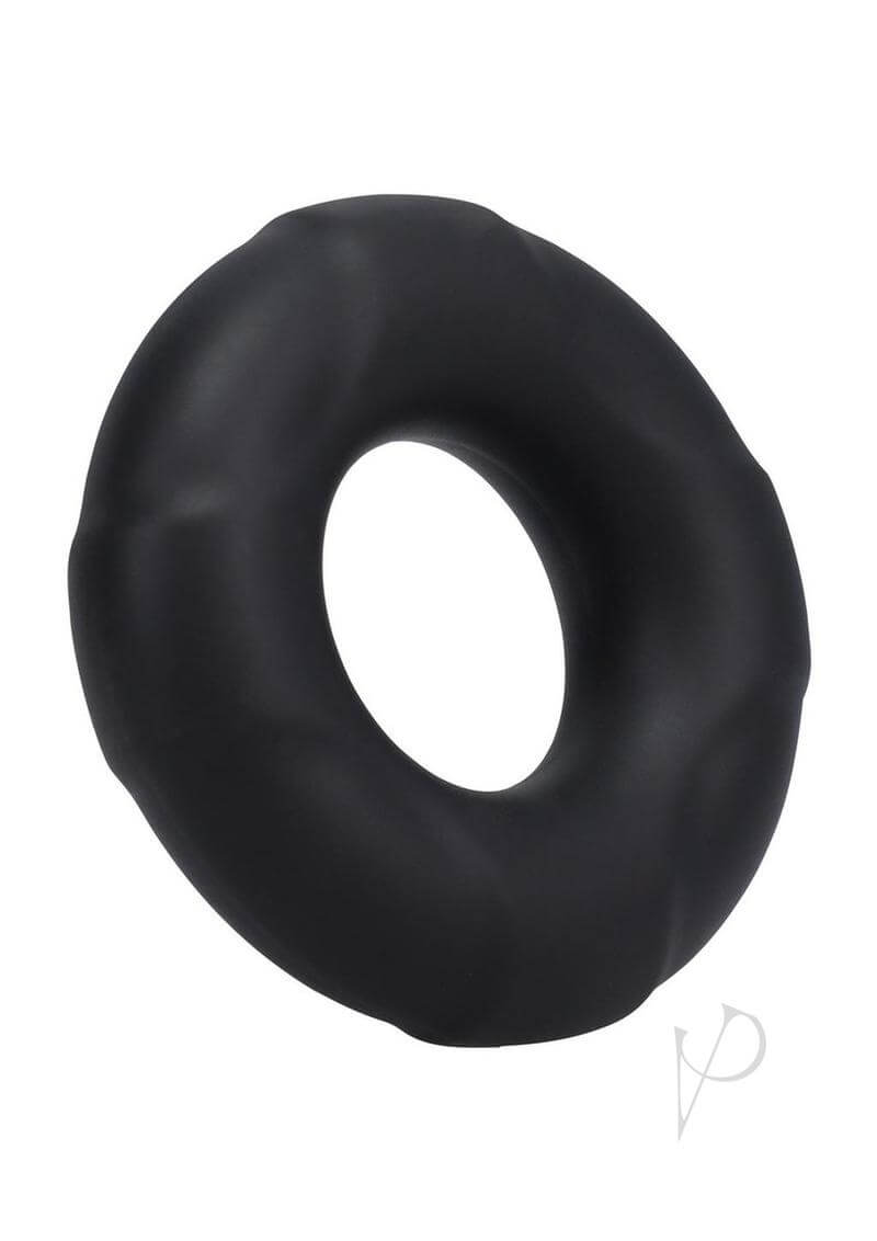 Rock Solid Lifesaver Black Silicone Cock Ring in lifebuoy shape for enhanced pleasure and comfort
