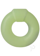 Rock Solid Mega Ring Green - Glow-in-the-Dark, Phthalate-Free, Body-Safe Pleasure Ring with Knob for Enhanced Sensation.