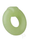 Rock Solid Mega Ring in vibrant green, glow-in-the-dark, phthalate-free, body-safe material, classic circle shape with additional knob.