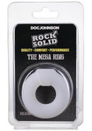 Rock Solid The Mega Ring White in packaging for enhanced pleasure and performance.