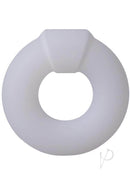 Rock Solid The Mega Ring White - circle-shaped cock ring with a knob for enhanced pleasure and performance