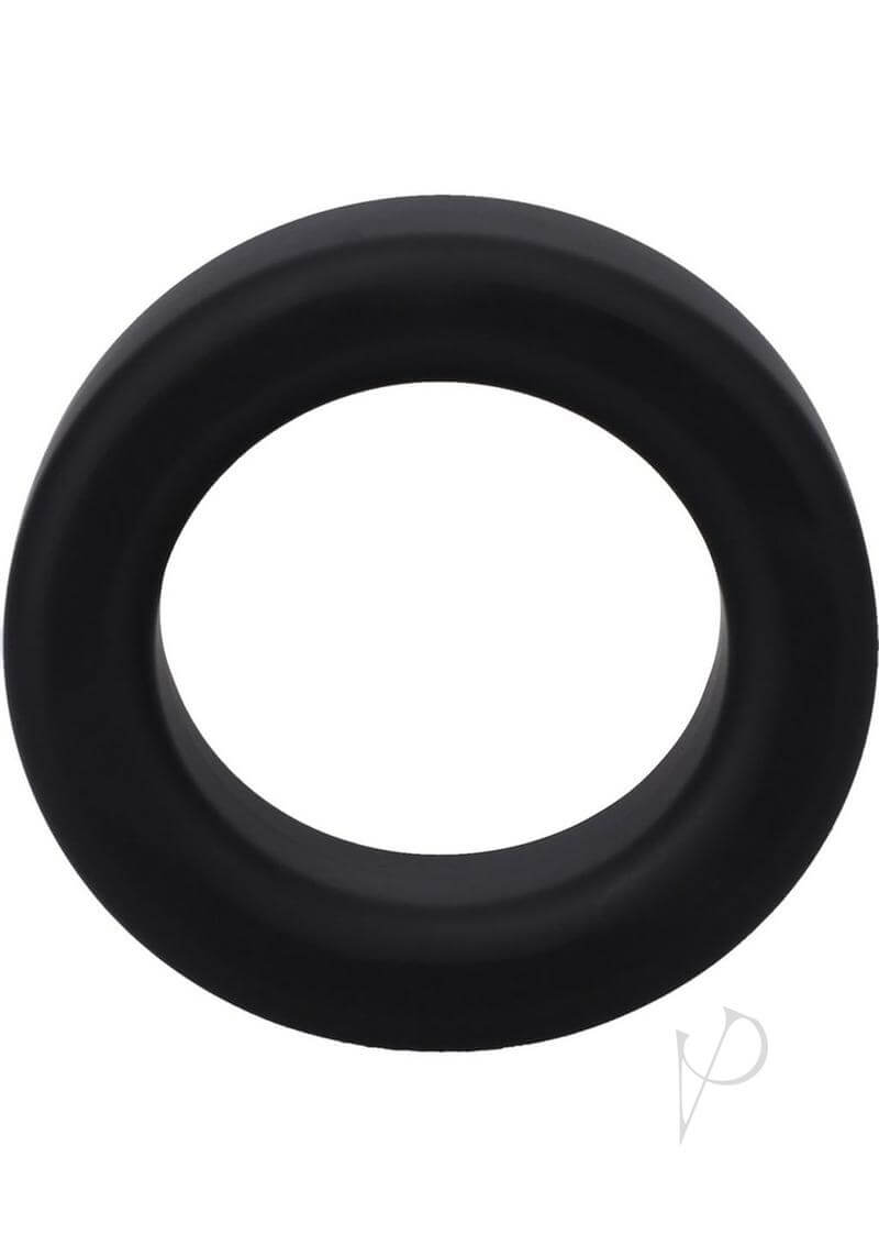 Rock Solid The Big O Black silicone delay ring for enhanced pleasure and comfort