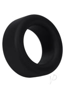 Rock Solid The Big O Black Silicone Delay Ring for Enhanced Pleasure and Comfort