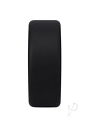 Rock Solid The Big O Black silicone delay ring for enhanced pleasure and comfort, designed to delay ejaculation and enhance size and thickness.