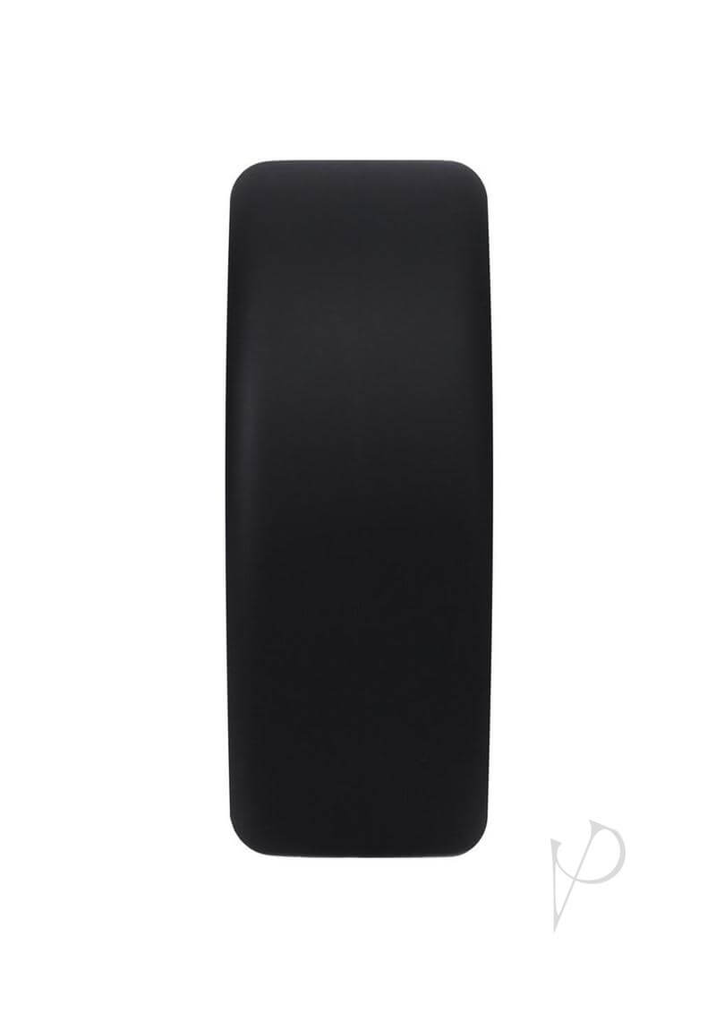Rock Solid The Big O Black silicone delay ring for enhanced pleasure and comfort, designed to delay ejaculation and enhance size and thickness.