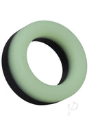 Rock Solid The Big O glow-in-the-dark green silicone delay ring for enhanced pleasure and comfort