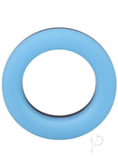 Glow-in-the-dark blue silicone delay ring for enhanced pleasure and comfort by Rock Solid