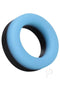 Glow-in-the-dark blue silicone delay ring for enhanced pleasure and comfort by Rock Solid
