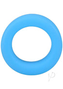 Blue silicone O-shaped delay ring for enhanced pleasure and stamina, phthalate-free and body-safe for maximum satisfaction and comfort