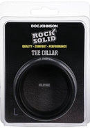 Packaging of Rock Solid Silicone Collar in Large Black for premium comfort and performance