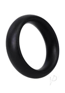 Large black Rock Solid Silicone Collar for performance and comfort, premium design with soft, high-quality silicone, 0.80" wide.