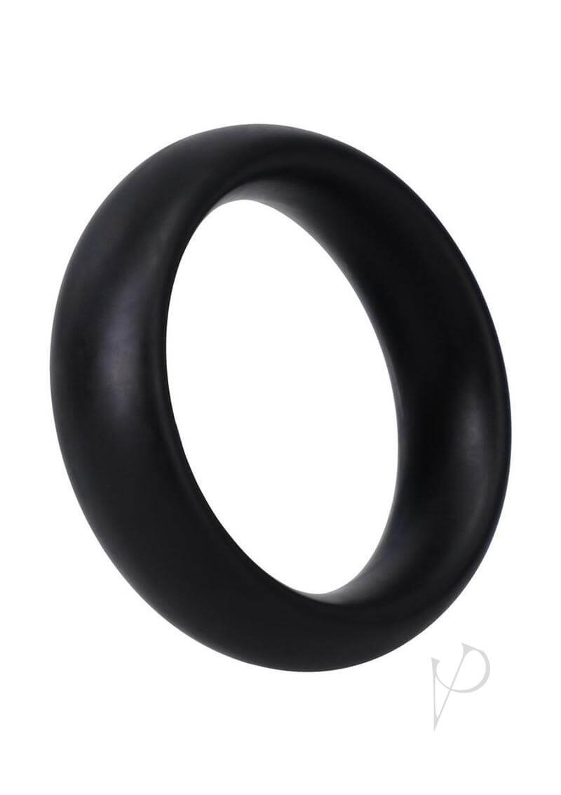 Large black Rock Solid Silicone Collar for performance and comfort, premium design with soft, high-quality silicone, 0.80" wide.