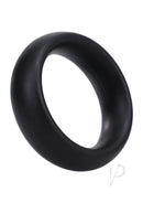 Rock Solid Silicone Collar in Medium Black for men, premium soft silicone, 0.80-inch wide, enhance performance and appearance.