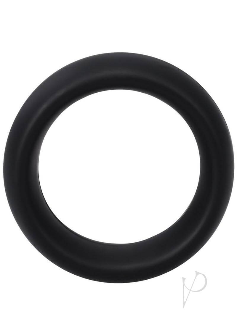 Rock Solid small black silicone cock ring for enhanced comfort and performance